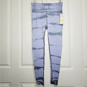 NWT Zella high rise seamless tie die ankle leggings lavender and grey